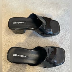 Jeffrey Campbell platform slide on sandals